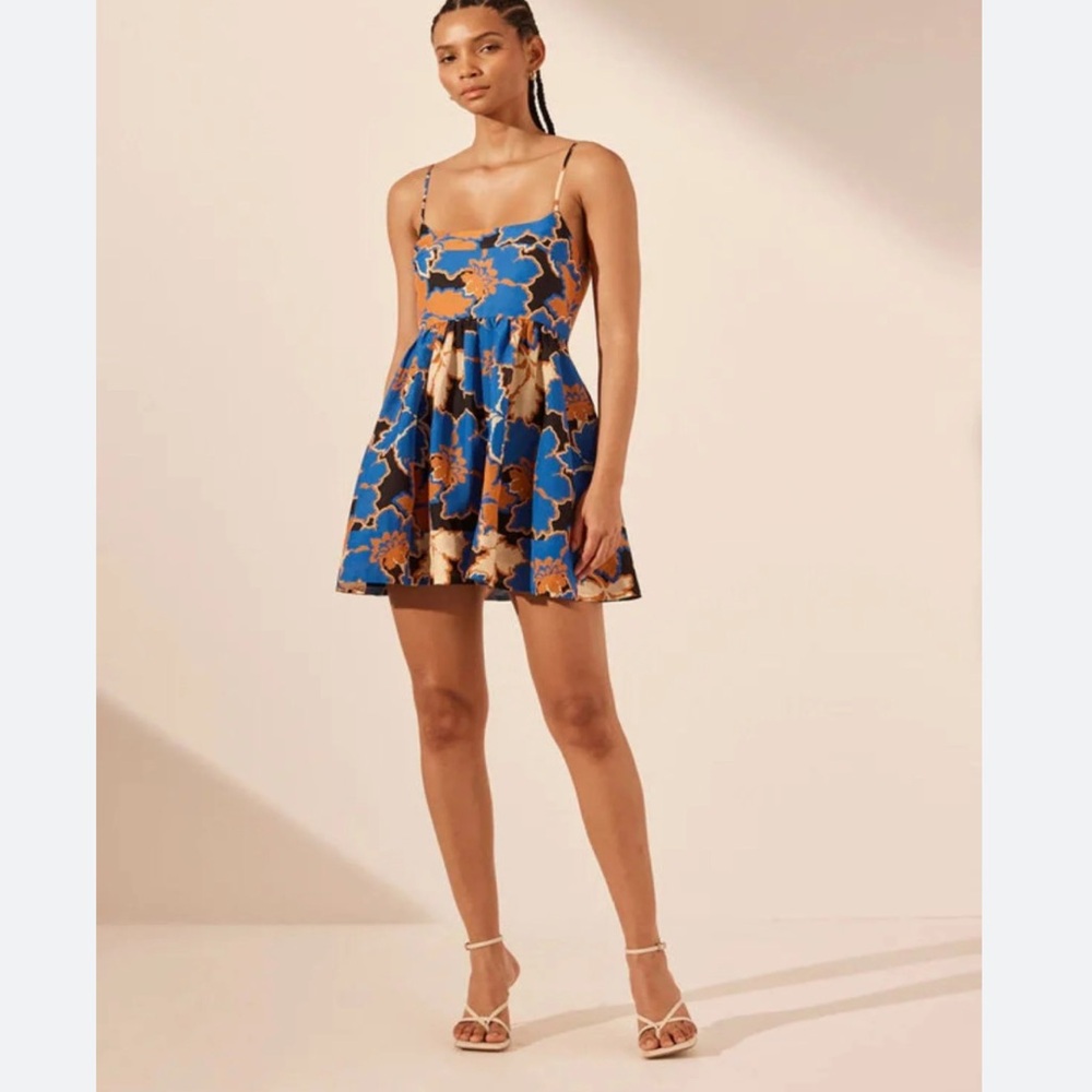 NWT Shona Joy Karla open back mini dress, size US 2